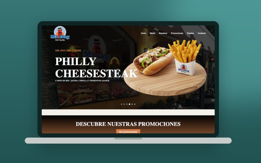 Mr Dog del Caribe – vista del sitio web