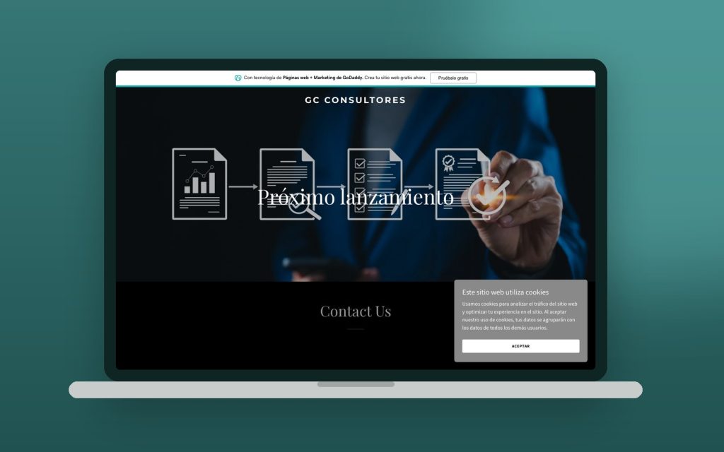 GC Consultores – vista del sitio web