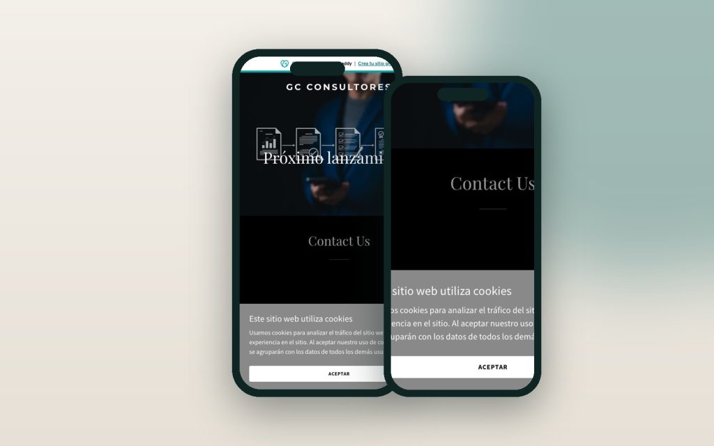 GC Consultores – vista del sitio web