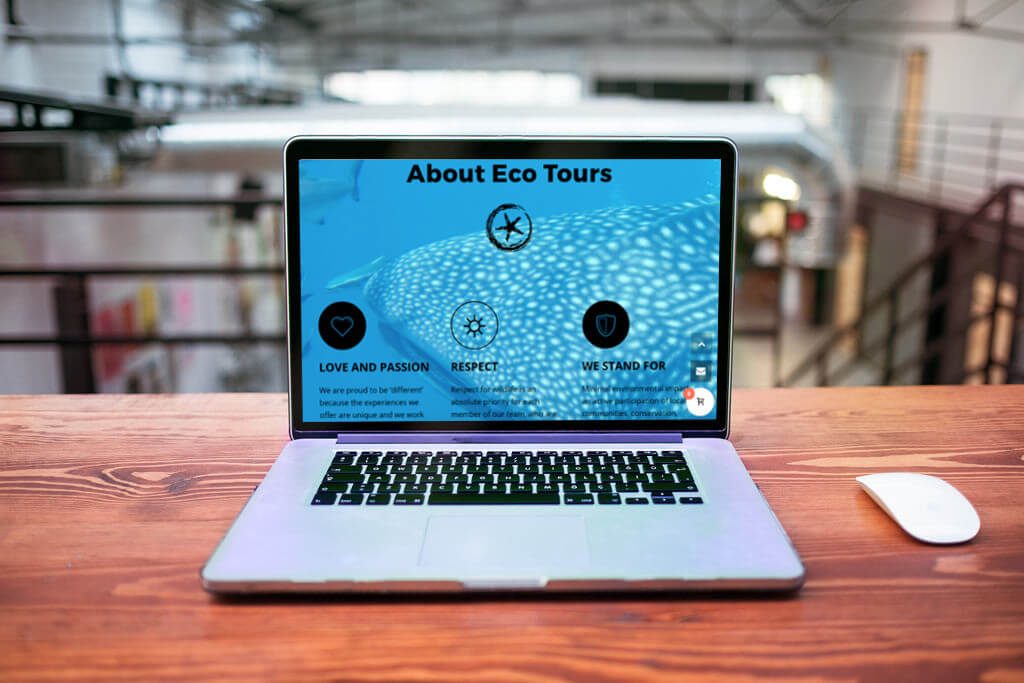 Eco Tours Adventure – vista del sitio web