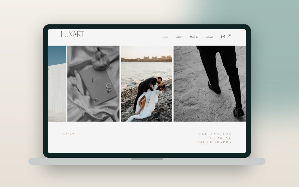 Luxart Wedding Studio v1 – vista del sitio web