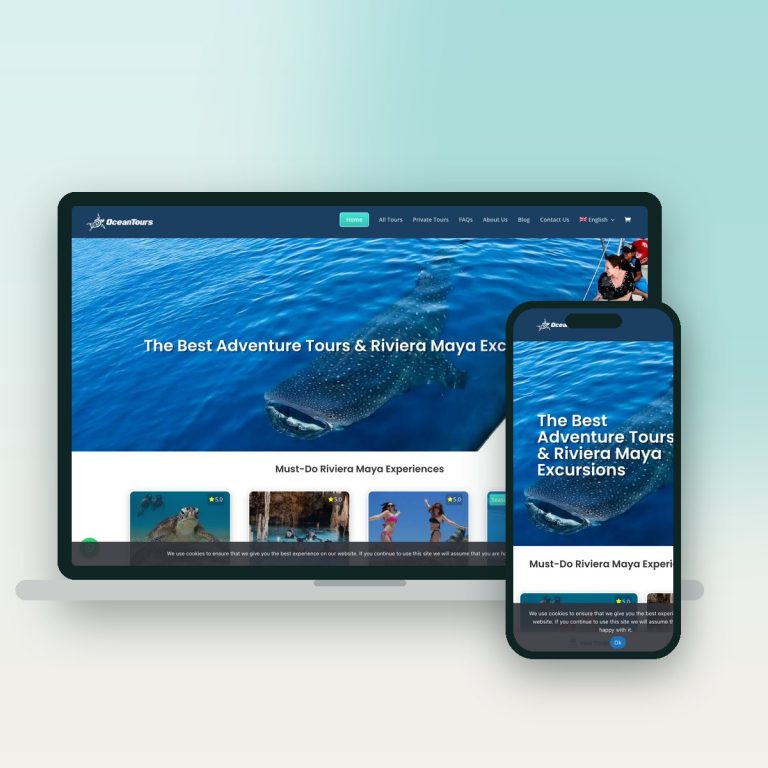Ocean Tours México – sitio web desarrollado por Kaanah Solutions