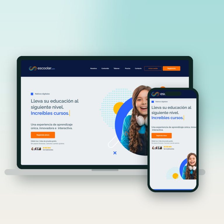 Escoolar – sitio web desarrollado por Kaanah Solutions