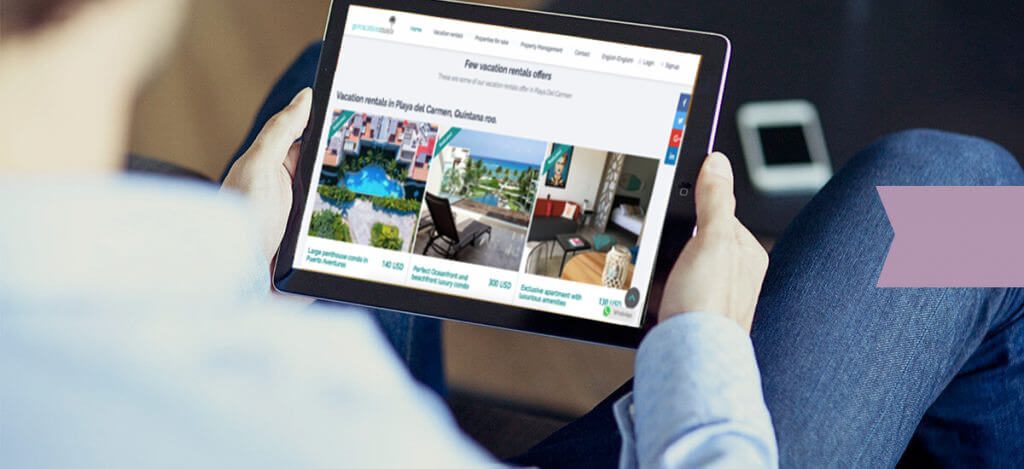 Go Vacation Maya – vista del sitio web