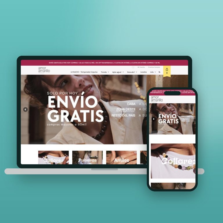 Amor Amarillo Accesorios – sitio web desarrollado por Kaanah Solutions