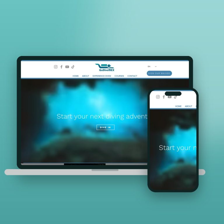 GoDiveMEX Riviera Maya – sitio web desarrollado por Kaanah Solutions