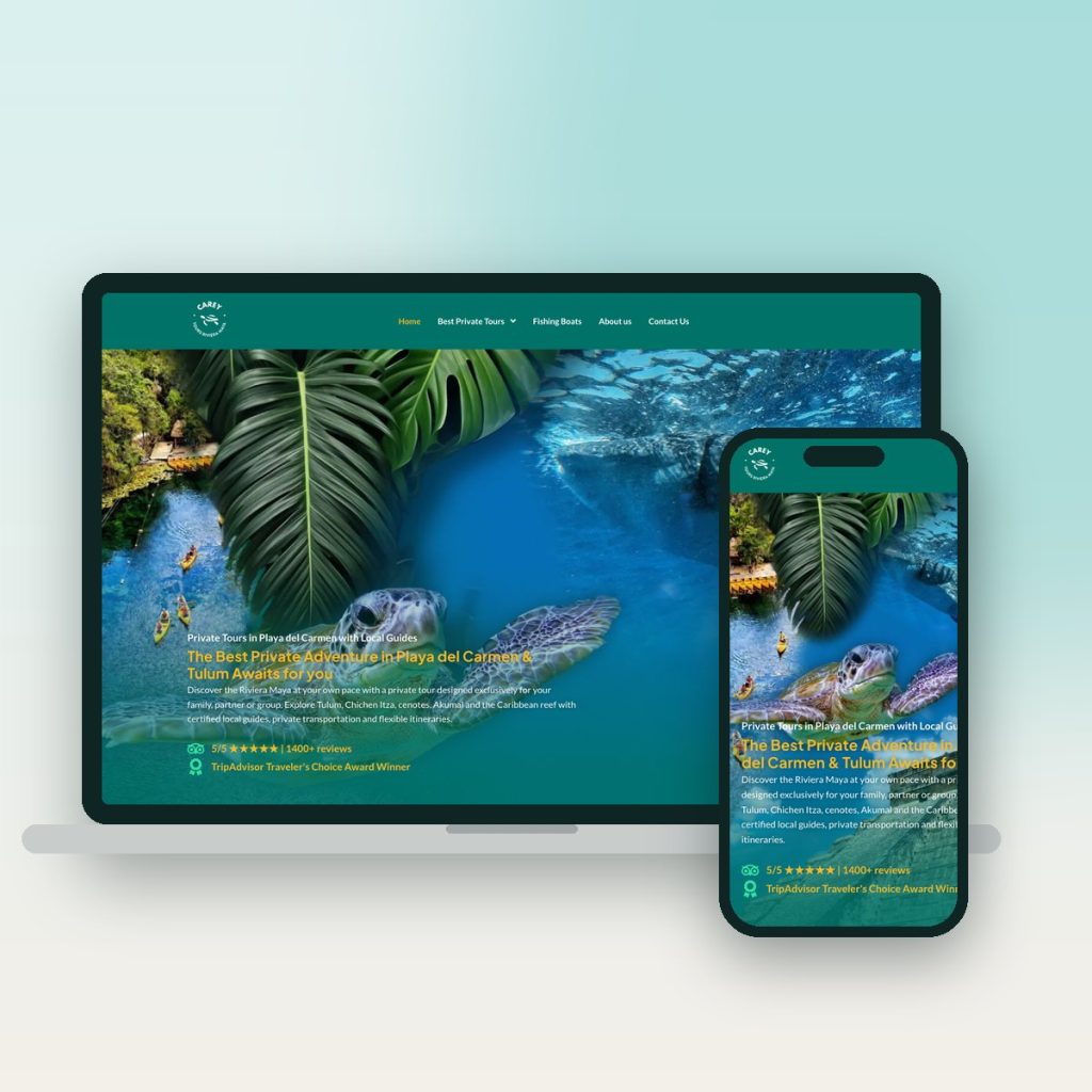 Carey Private Tours in Cancun, Tulum, Playa del Carmen & Riviera Maya – sitio web desarrollado por Kaanah Solutions