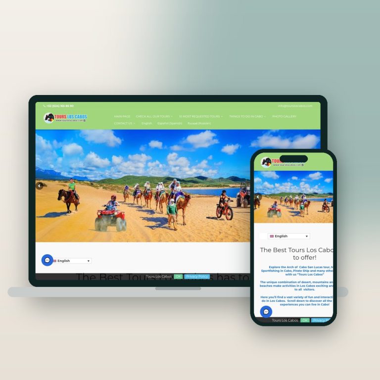 Tours Los Cabos – sitio web desarrollado por Kaanah Solutions