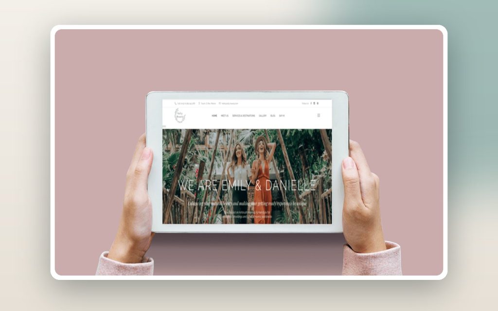 Salty Beauty Destination Wedding Hair & Airbrush Makeup – vista del sitio web