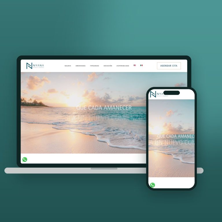 Nyana Beach Condos – Playa del Carmen – sitio web desarrollado por Kaanah Solutions