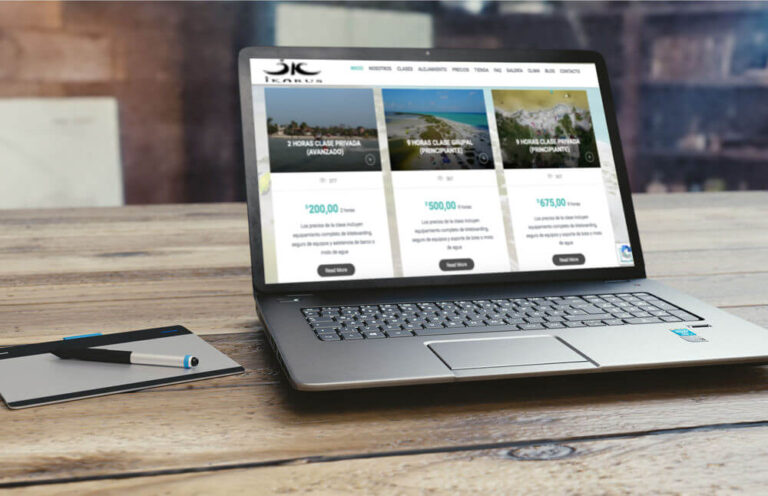 IKARUS CANCUN KITE CENTER – sitio web desarrollado por Kaanah Solutions