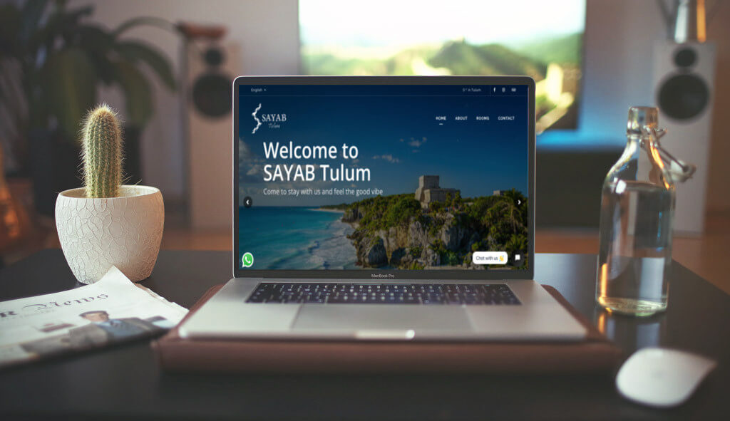 Sayab Tulum Hotel – vista del sitio web