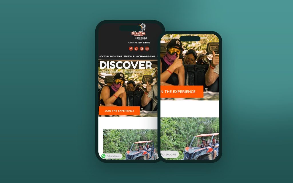 Buggy Tour Playa del Carmen – vista del sitio web