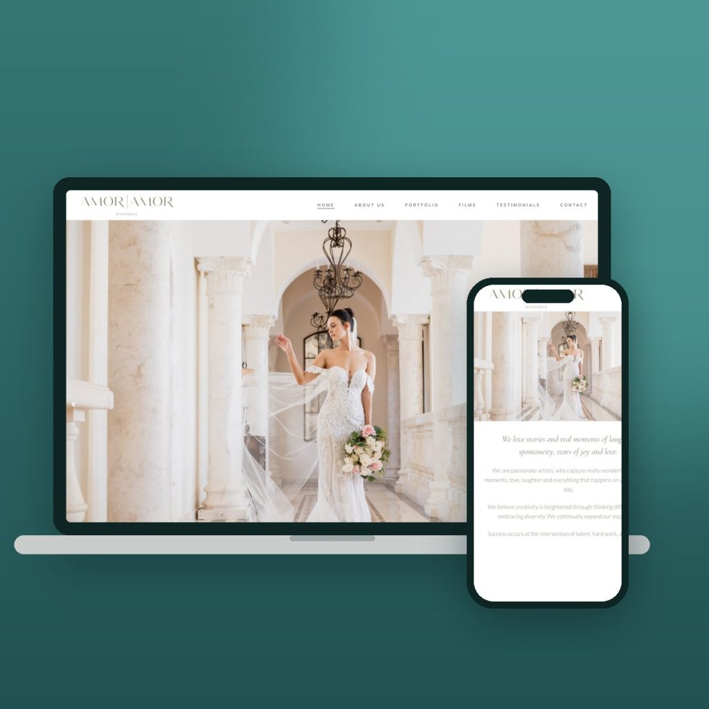 Amor Amor Weddings – sitio web desarrollado por Kaanah Solutions