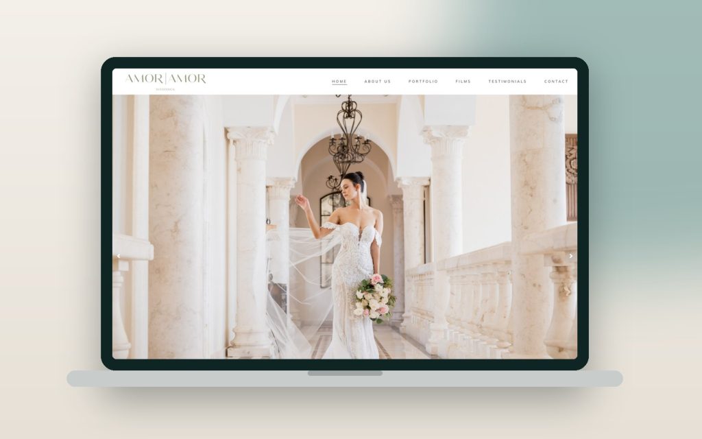 Amor Amor Weddings – vista del sitio web