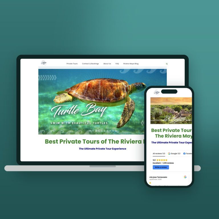 The Custom Tour – Private Tours Riviera Maya – sitio web desarrollado por Kaanah Solutions