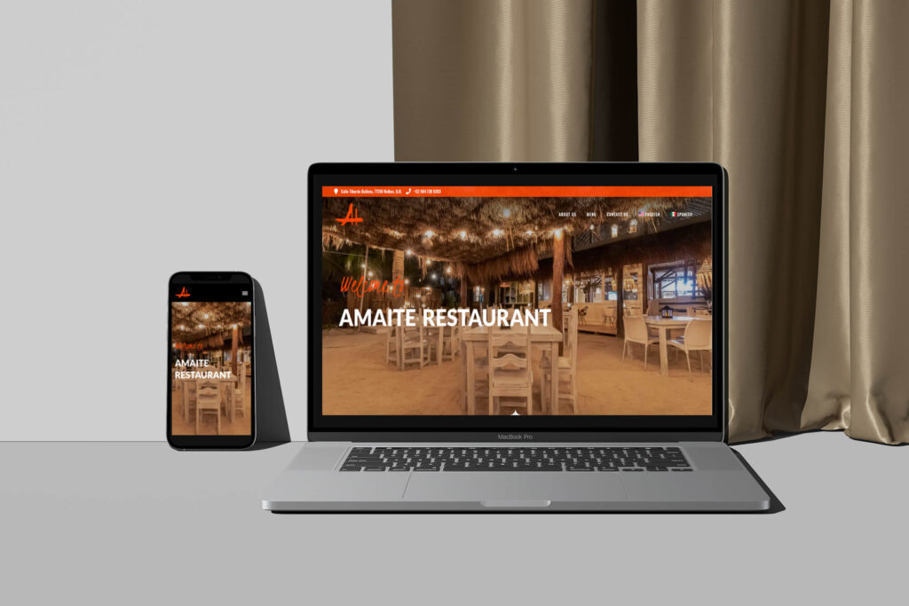 Amaite Restaurante – Holbox – vista del sitio web