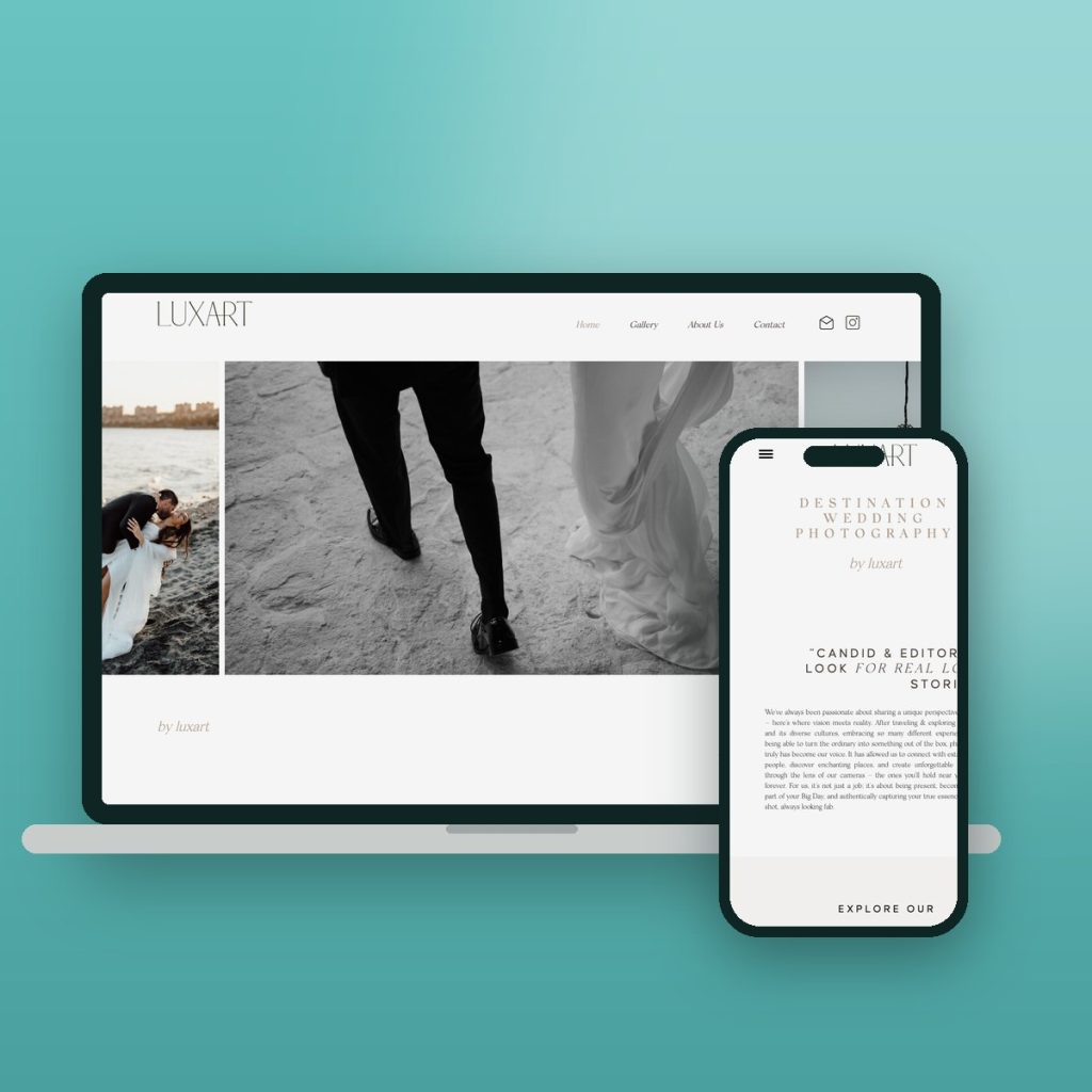 Luxart Wedding Studio v3 – sitio web desarrollado por Kaanah Solutions