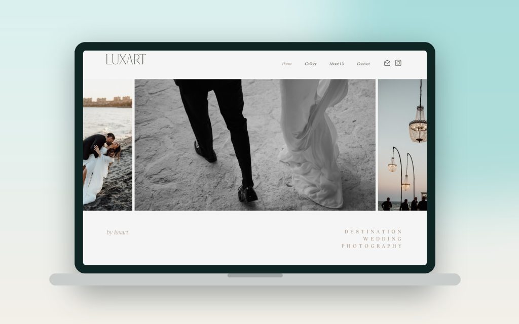 Luxart Wedding Studio v3 – vista del sitio web