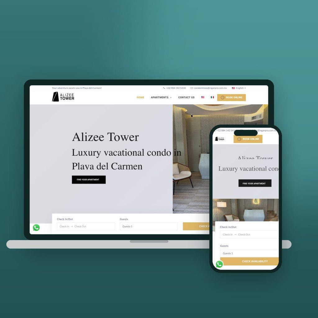 Alizee Tower – sitio web desarrollado por Kaanah Solutions