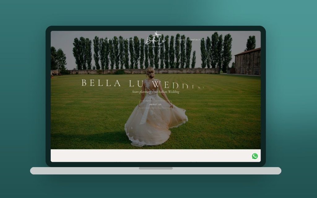 Bella Lu Weddings – vista del sitio web