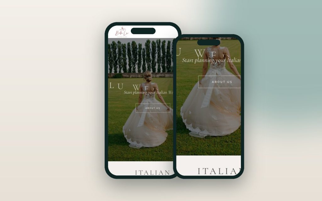 Bella Lu Weddings – vista del sitio web