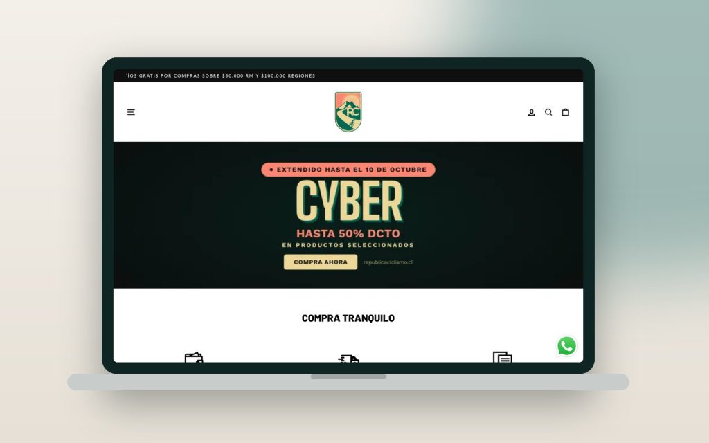 Rudy Project – vista del sitio web