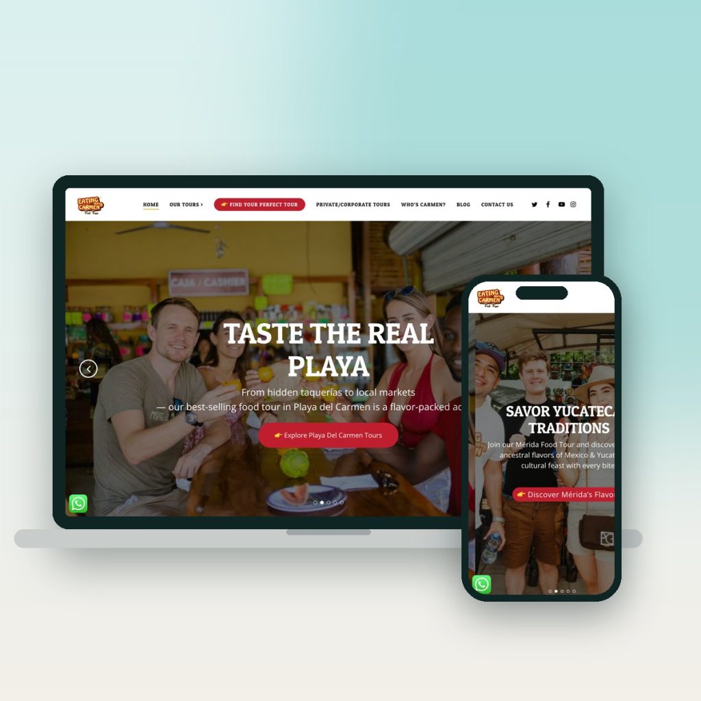Eating with Carmen Food Tours Playa del Carmen – sitio web desarrollado por Kaanah Solutions