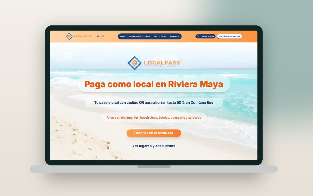 eLocalPass – vista del sitio web