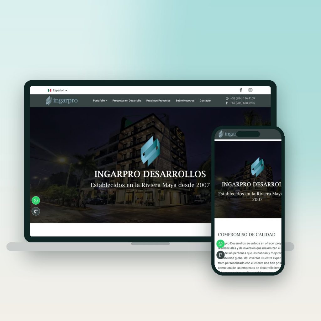 Ingarpro Desarrollos – sitio web desarrollado por Kaanah Solutions
