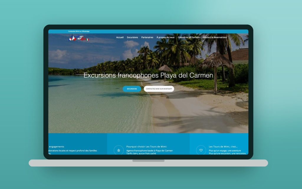 Les Tours de Mimi – vista del sitio web