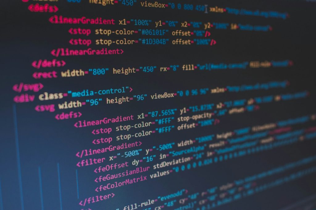Líneas de código HTML en un editor