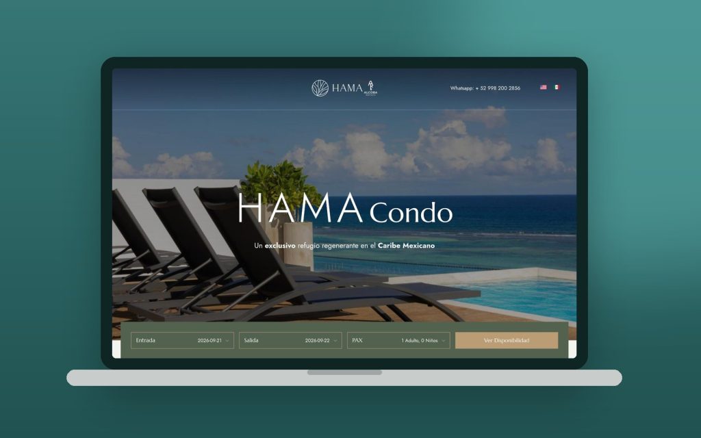 HAMA Condo – vista del sitio web