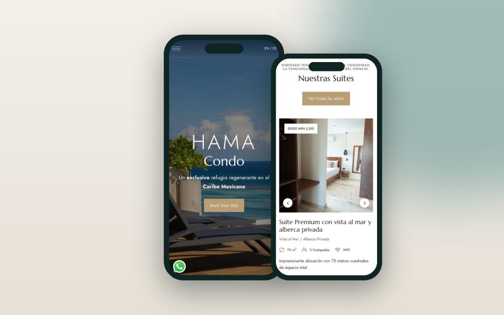 HAMA Condo – vista del sitio web